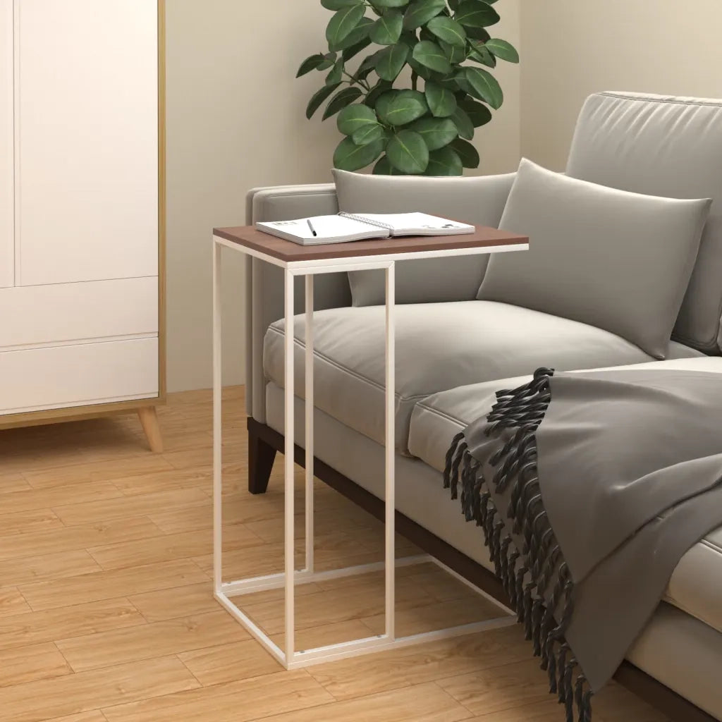 Tavolino da Salotto Bianco 40x30x59 cm in Legno Multistrato 343094