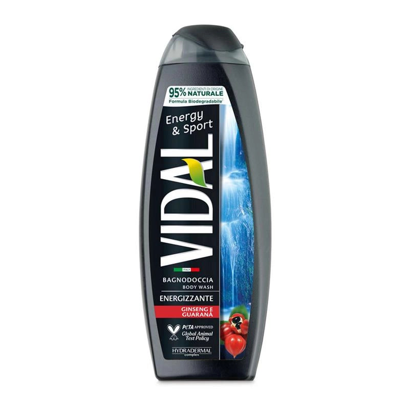 VIDAL ENERGY & SPORT BAGNODOCCIA ENERGIZZANTE GINSENG & GUARANÀ 500 ML