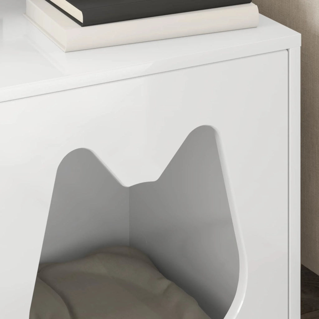 Casa per Gatti Bianco Lucido 42,5 x 40 x 53,5 cm 8000693