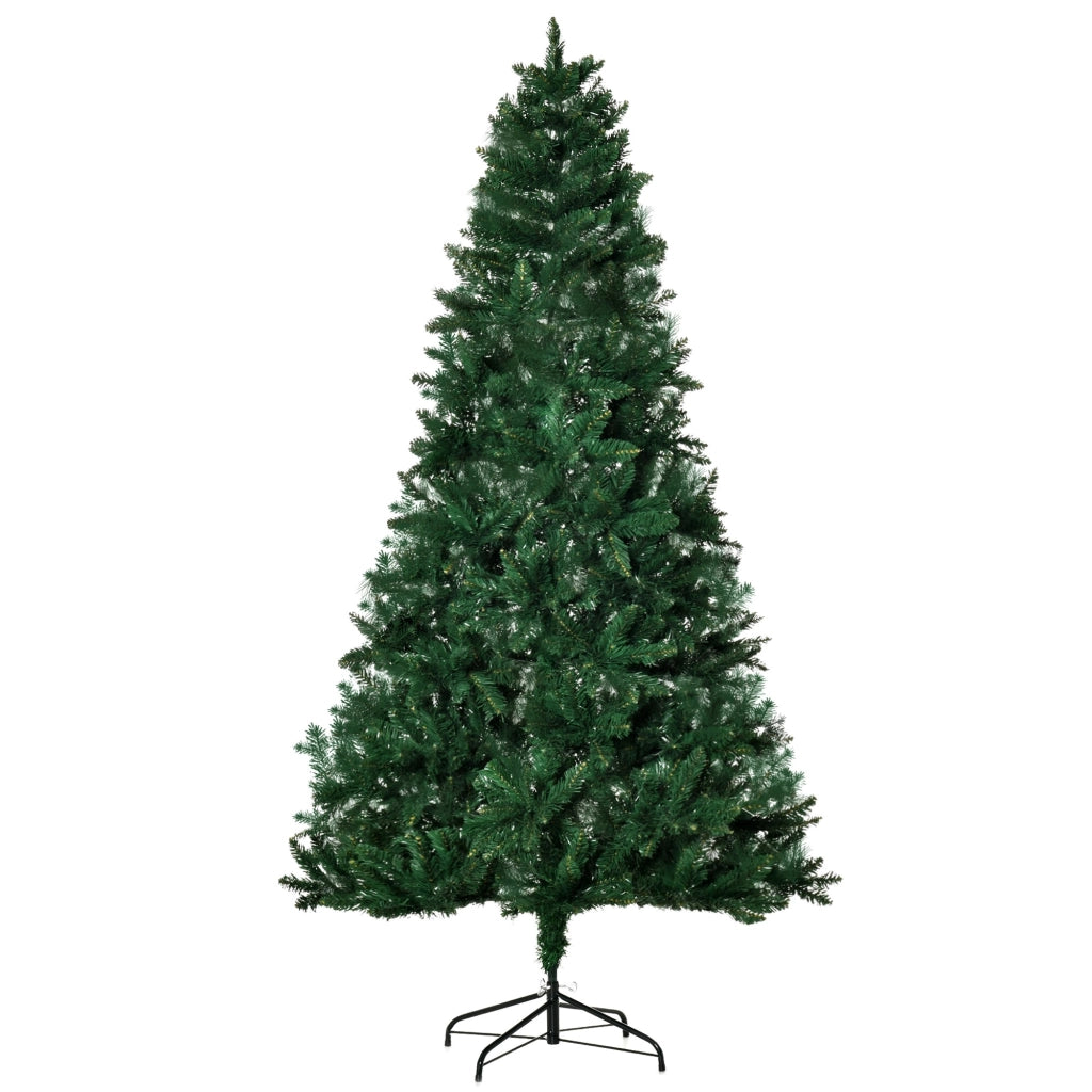 EasyComfort Albero di Natale 210cm Artificiale Pieghevole con Base Rimovibile, 1064 Rami, in PVC e Acciaio, Verde
