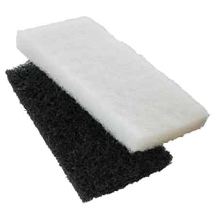 RICAMBIO TAMPONE IN FIBRA 25x12 cm - Nero - MADE IN ITALY