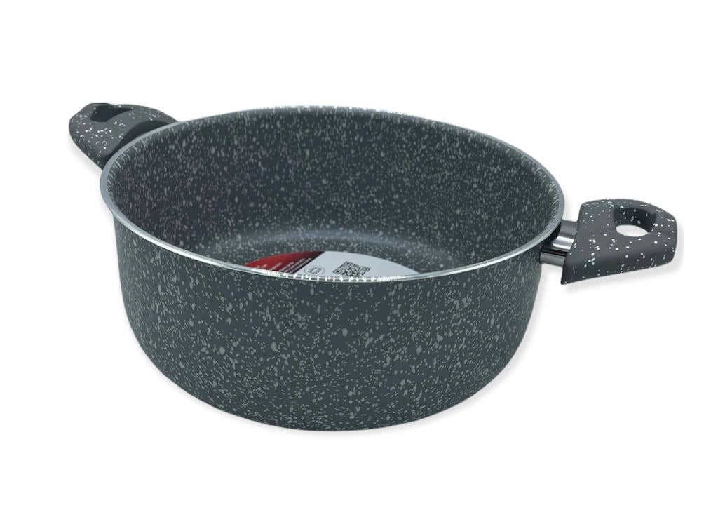 Casseruola in Alluminio Antiaderente con Manici Pietra Rara 24 cm Zanetti