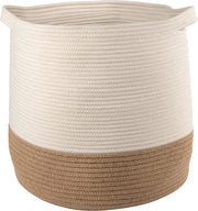 Mandopvitrina decorativa in cotone - 43 x 43 cm - con maniglie - contenitore per coperte, giocattoli e accessori per la nursery.