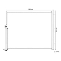 Hitee - Tenda a scorrimento laterale frangivista per terrazza, balcone, patio H160 cm