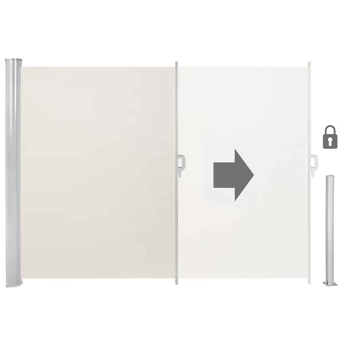 Hitee - Tenda a scorrimento laterale frangivista per terrazza, balcone, patio H160 cm