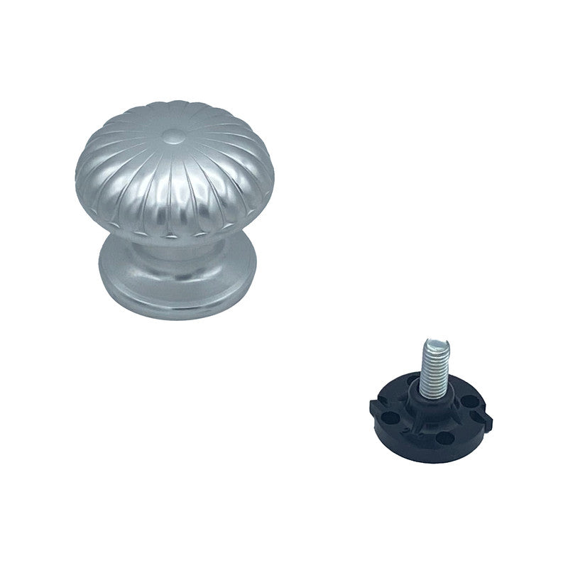 Pomolo fisso per porta SAGUATTI 161/60AB in alluminio argento lucido