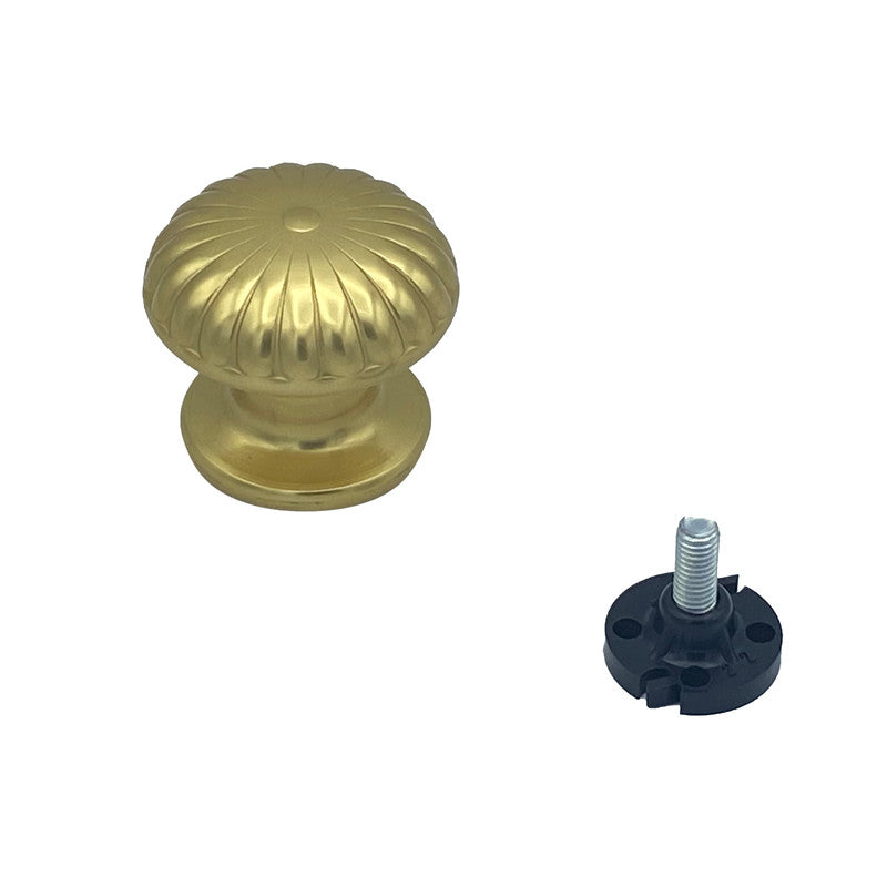 Pomolo fisso per porta SAGUATTI 161/60BB in alluminio oro lucido