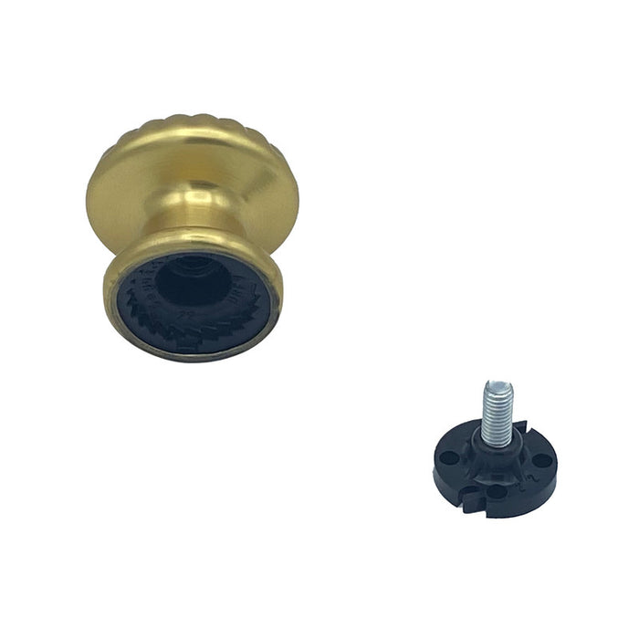 Pomolo fisso per porta SAGUATTI 161/60BB in alluminio oro lucido