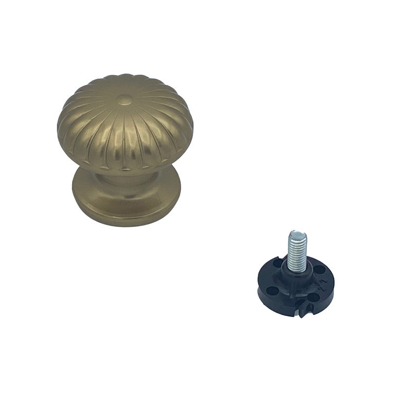 Pomolo fisso per porta SAGUATTI 161/60CB in alluminio bronzo lucido