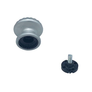 Pomolo fisso per porta SAGUATTI 161/60EB in alluminio argento satinato