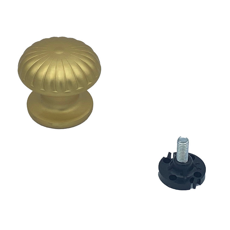 Pomolo fisso per porta SAGUATTI 161/60FB in alluminio oro satinato