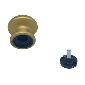 Pomolo fisso per porta SAGUATTI 161/60FB in alluminio oro satinato