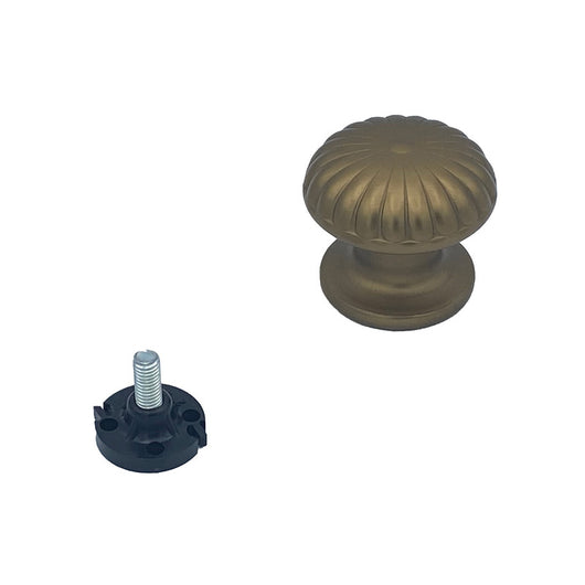 Pomolo fisso per porta SAGUATTI 161/60GB in alluminio bronzo satinato