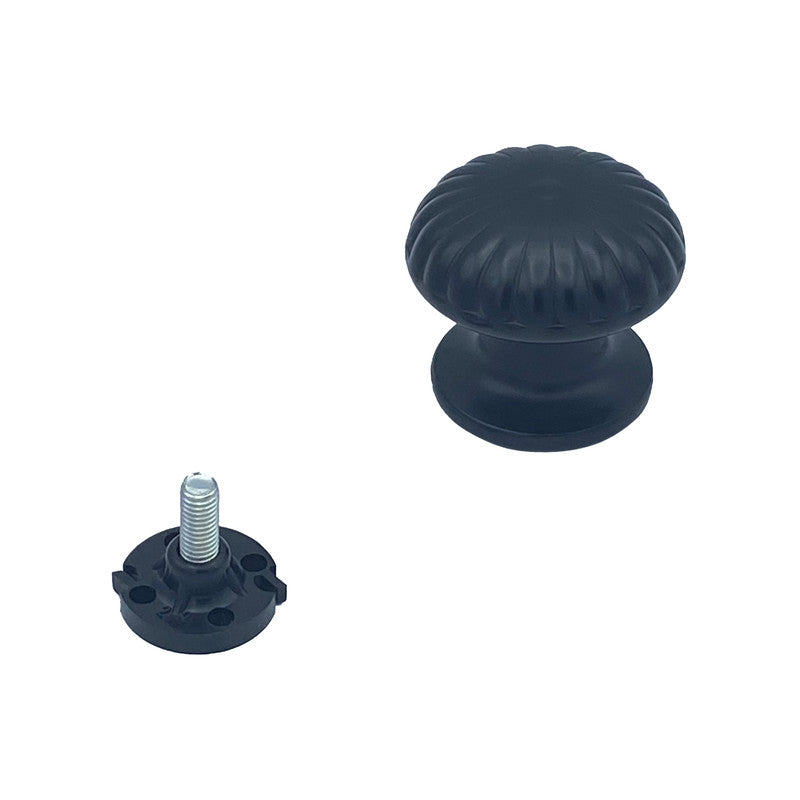 Pomolo fisso per porta SAGUATTI 161/60ZB in alluminio nero opaco