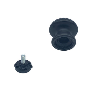 Pomolo fisso per porta SAGUATTI 161/60ZB in alluminio nero opaco