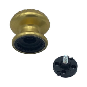 Pomolo fisso per porta SAGUATTI 161/70BB in alluminio oro lucido