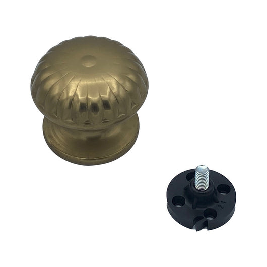 Pomolo fisso per porta SAGUATTI 161/70CB in alluminio bronzo lucido