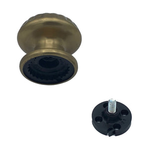 Pomolo fisso per porta SAGUATTI 161/70CB in alluminio bronzo lucido