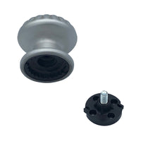 Pomolo fisso per porta SAGUATTI 161/70EB in alluminio argento satinato