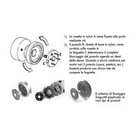 Pomolo fisso per porta SAGUATTI 161/70EB in alluminio argento satinato