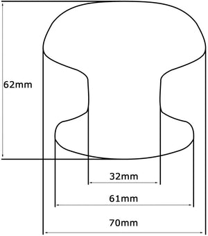 Pomolo fisso per porta SAGUATTI 161/70FB in alluminio oro satinato