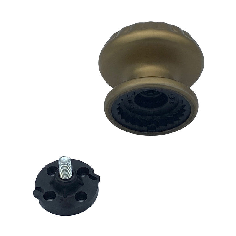 Pomolo fisso per porta SAGUATTI 161/70GB in alluminio bronzo satinato