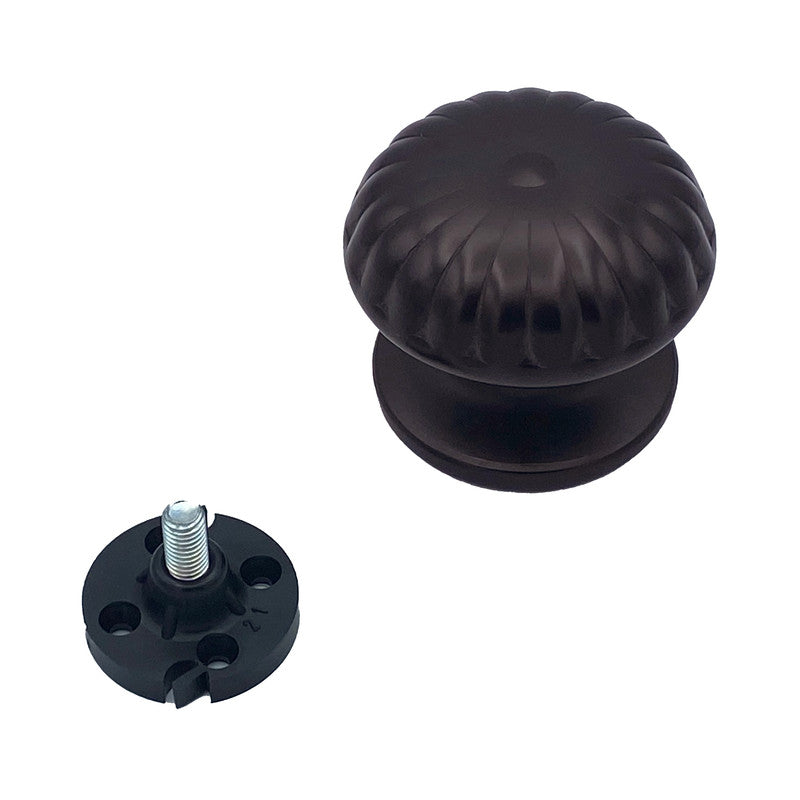 Pomolo fisso per porta SAGUATTI 161/70IB in alluminio marrone opaco