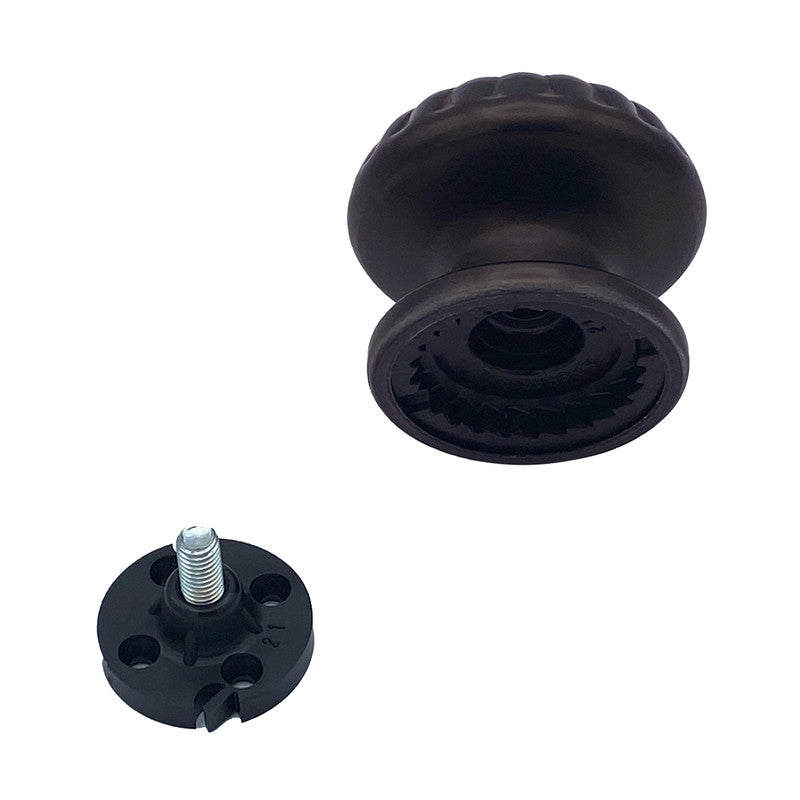 Pomolo fisso per porta SAGUATTI 161/70IB in alluminio marrone opaco