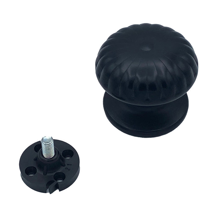 Pomolo fisso per porta SAGUATTI 161/70ZB in alluminio nero opaco