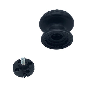 Pomolo fisso per porta SAGUATTI 161/70ZB in alluminio nero opaco