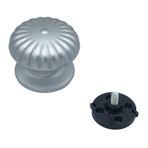 Pomolo fisso per porta SAGUATTI 161/80EB in alluminio argento satinato