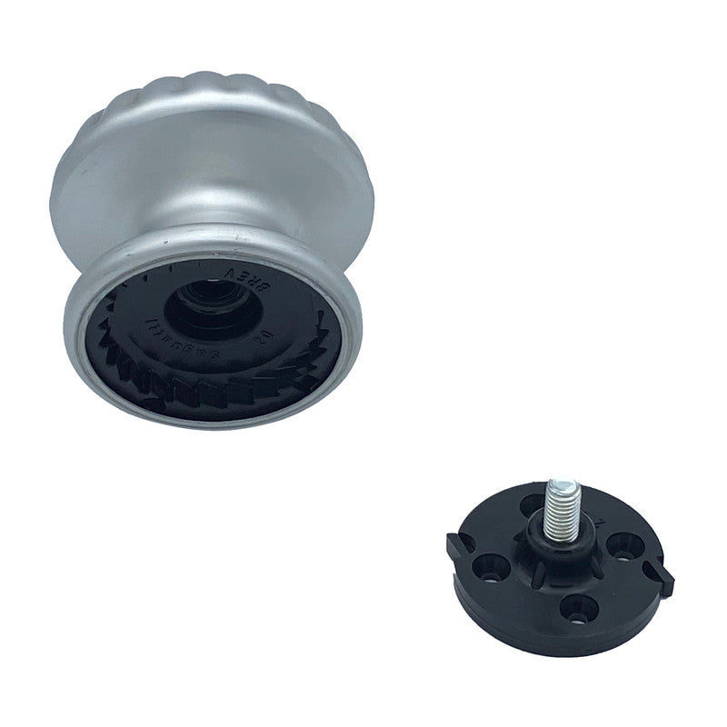 Pomolo fisso per porta SAGUATTI 161/80EB in alluminio argento satinato