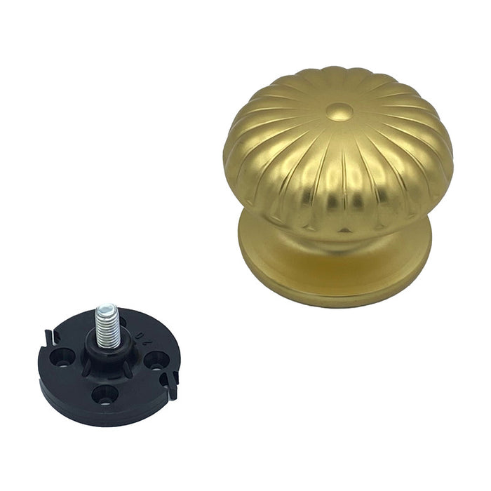 Pomolo fisso per porta SAGUATTI 161/80FB in alluminio oro satinato