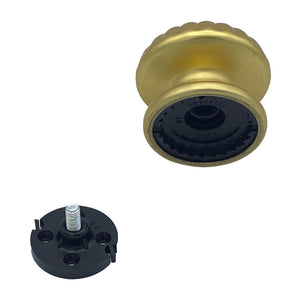 Pomolo fisso per porta SAGUATTI 161/80FB in alluminio oro satinato