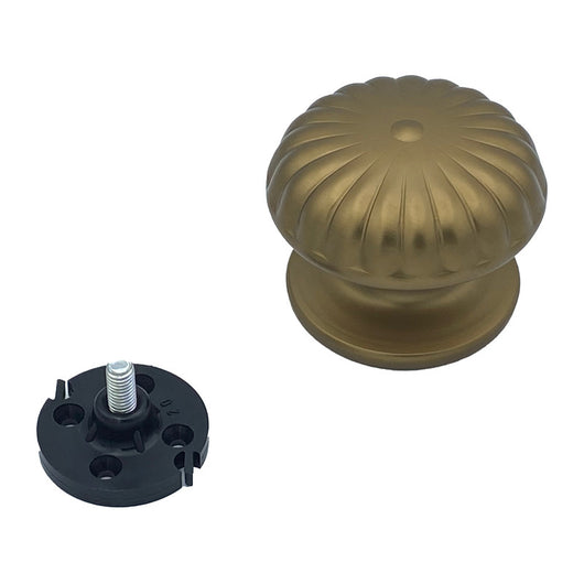 Pomolo fisso per porta SAGUATTI 161/80GB in alluminio bronzo satinato