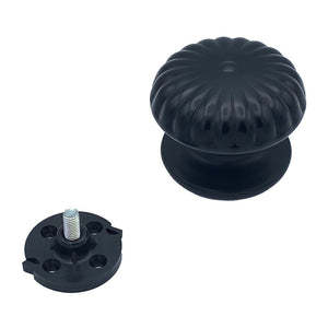 Pomolo fisso per porta SAGUATTI 161/80ZB in alluminio nero opaco