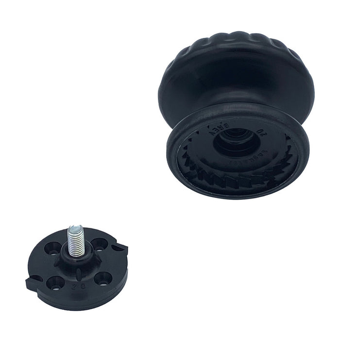 Pomolo fisso per porta SAGUATTI 161/80ZB in alluminio nero opaco