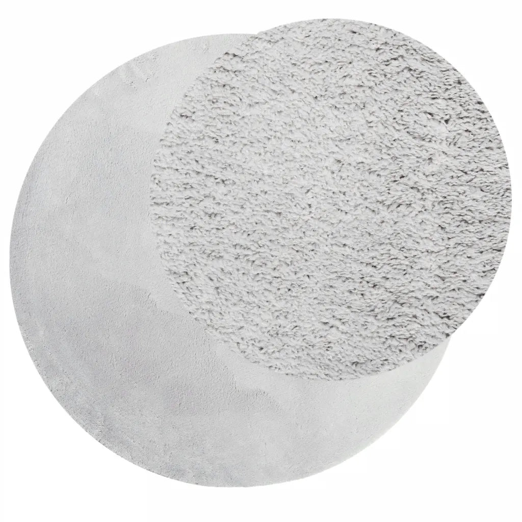 Tappeto a Pelo Corto HUARTE Morbido e Lavabile Grigio Ã˜ 80 cm