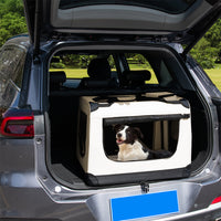 Borsa Trasportino Animali Domestici Pieghevole 70x50 H 52cm Cani e Gatti Beige