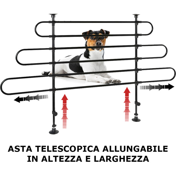 Griglia Divisorio Auto per Cani Protezione Universale per Trasporto Animali