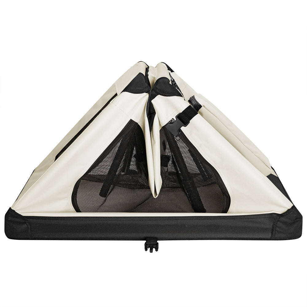 Borsa Trasportino Animali Domestici Pieghevole 70x50 H 52cm Cani e Gatti Beige