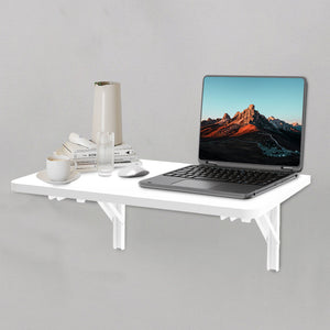 Tavolo Pieghevole a Muro Salvaspazio Multiuso in MDF Bianco 80x60cm