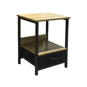 COMODINO INDUSTRIAL 1C METALLO/QUERCIA 40X35X55 CM