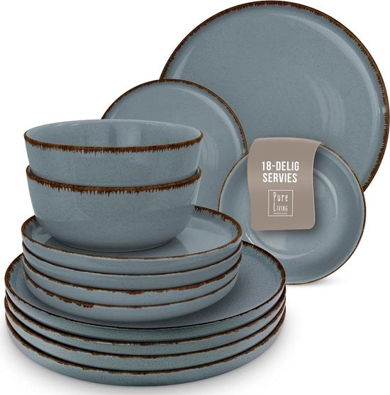 Set di Piatti e Tazze in Ceramica da 18 pezzi - Servizio di Cucina - Ceramica di Cucina Essenziale

Modello: 18-del
Dimensioni: 
 Materiale: Ceramica