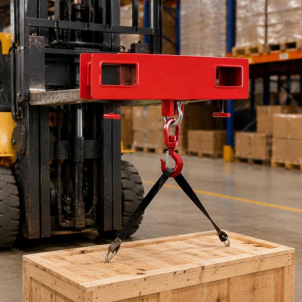 2-ton Forklift Lifting Hook, 4000 £/2000 Kg Lifting Capacity, Forklift Pallet Truck, Swivel Hook, Mobile Crane, Forklift Attachments