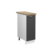 Armadio cucina dispensa alto Fame-Line Antracite-oro/Bianco 30 cm, PL Rovere Vicco