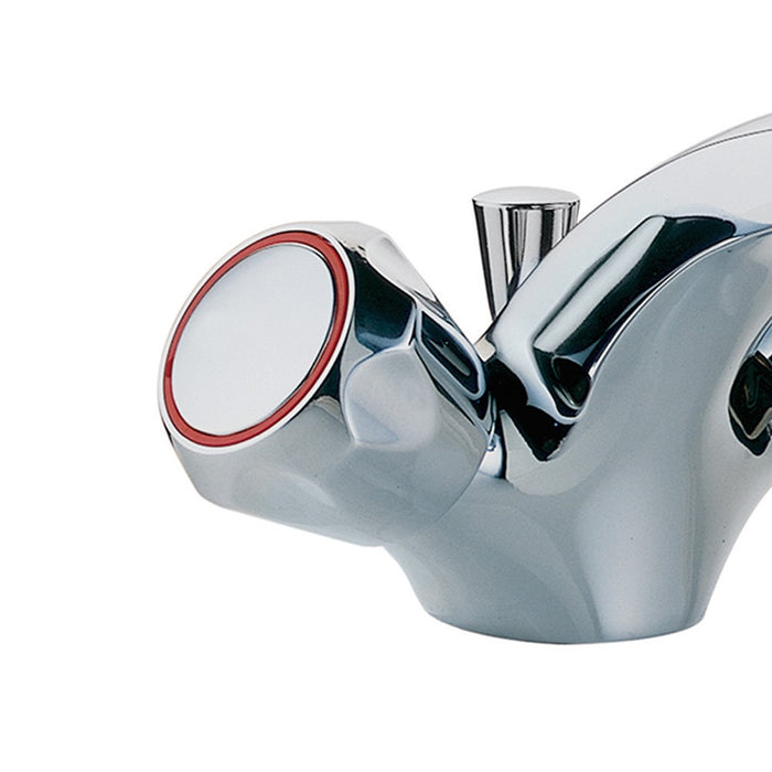 Rubinetto monoforo lavabo scudetto cromato