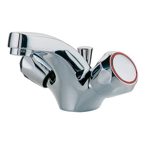 Rubinetto monoforo lavabo scudetto cromato