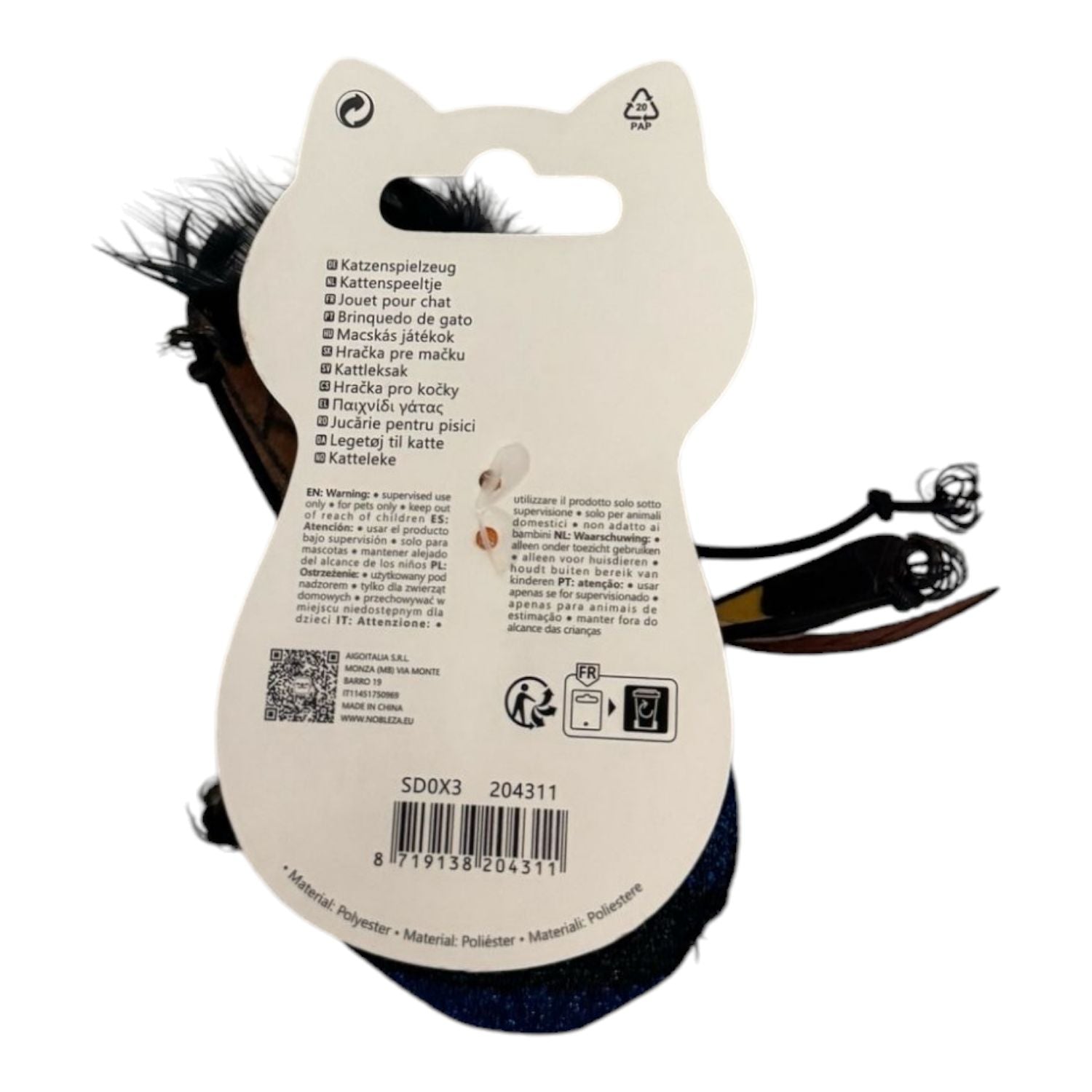 GIOCATTOLO PER GATTI A FORMA DI VESPA