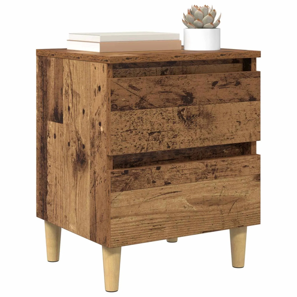 Armadietto per letto con cassetto Legno vecchio 40 x 35 x 50 cm CFW3695685